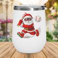 Santa Baseball Christmas Pajamas Xmas Men Boy Toddlers Wine Tumbler Santa Baseball Christmas Pajamas Xmas Men Boy Toddlers Wine Tumbler