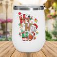 Santa Baseball Football Soccer Pajamas Ho Ho Christmas Xmas Wine Tumbler Santa Baseball Football Soccer Pajamas Ho Ho Christmas Xmas Wine Tumbler
