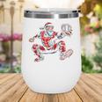 Santa Playing Baseball Catcher Merry Christmas Sport Player Wine Tumbler Santa Playing Baseball Catcher Merry Christmas Sport Player Wine Tumbler