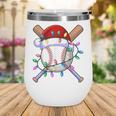 Santa Sports Christmas Baseball Player Wine Tumbler Santa Sports Christmas Baseball Player Wine Tumbler