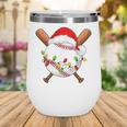 Santa Sports For Men Boys Christmas Baseball Player Wine Tumbler Santa Sports For Men Boys Christmas Baseball Player Wine Tumbler