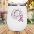 Save 2nd Base Breast Cancer Awareness Pink Ribbon Baseball Wine Tumbler Save 2nd Base Breast Cancer Awareness Pink Ribbon Baseball Wine Tumbler