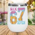 Six Seven Drip Baseball Player Number 67 Or 67th Birthday Wine Tumbler