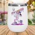 Skeleton Baseball Drip Boys Youth Kids Halloween Wine Tumbler