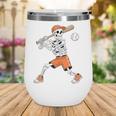 Skeleton Batting Baseball Halloween Wine Tumbler Skeleton Batting Baseball Halloween Wine Tumbler