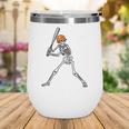 Spooky Season Skeleton Baseball Player Halloween Batter Wine Tumbler Spooky Season Skeleton Baseball Player Halloween Batter Wine Tumbler