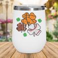St Patricks Day Shamrock Basketball Baseball Men Boys Kids Wine Tumbler St Patricks Day Shamrock Basketball Baseball Men Boys Kids Wine Tumbler