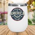 Team America 1776 4th Of July Patriotic Baseball Wine Tumbler Team America 1776 4th Of July Patriotic Baseball Wine Tumbler