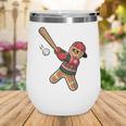 Ugly Christmas Sweater Gingerbread Baseball Toddler Kids Wine Tumbler