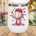 Valentine Baseball Heart Drip Sport Love Valentines Day Boys Wine Tumbler Valentine Baseball Heart Drip Sport Love Valentines Day Boys Wine Tumbler