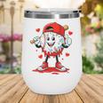 Valentine Baseball Heart Sports Men Boys Kid Wine Tumbler