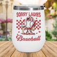 Valentine My Heart Belongs Baseball Lover Boy Men Wine Tumbler