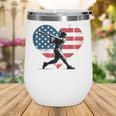 Valentines Baseball Batter Silhouette Heart Men Boys Kid Wine Tumbler