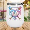 Valentines Baseball Heart Dripping Ice Cream Gen Z Alpha Wine Tumbler Valentines Baseball Heart Dripping Ice Cream Gen Z Alpha Wine Tumbler