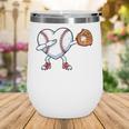 Valentines Day Baseball Ball Heart Dab Boys Kids Men Wine Tumbler Valentines Day Baseball Ball Heart Dab Boys Kids Men Wine Tumbler