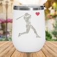 Valentines Day Baseball Batter Silhouette Heart Men Boy Kids Wine Tumbler Valentines Day Baseball Batter Silhouette Heart Men Boy Kids Wine Tumbler