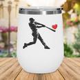 Valentines Day Baseball Batter Silhouette Heart Men Boys Kid Wine Tumbler Valentines Day Baseball Batter Silhouette Heart Men Boys Kid Wine Tumbler