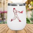 Valentines Day Baseball Batter Silhouette Heart For Men Boys Wine Tumbler Valentines Day Baseball Batter Silhouette Heart For Men Boys Wine Tumbler