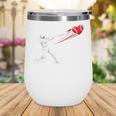 Valentines Day Baseball Batter Silhouette Heart Wine Tumbler Valentines Day Baseball Batter Silhouette Heart Wine Tumbler