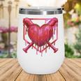 Valentines Day Baseball Red Heart Dab Boys Girls Kids Wine Tumbler