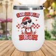 Valentines Day Baseball Six Seven 67 Meme Heart Baseball Dab Wine Tumbler