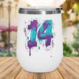 Vintage Baseball 14 Number Wine Tumbler Vintage Baseball 14 Number Wine Tumbler