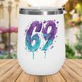Vintage Baseball 69 Number Wine Tumbler Vintage Baseball 69 Number Wine Tumbler