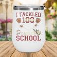 Women's 100 Days Of School Boys Kids Baseball Wine Tumbler