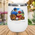 Women's Father Son Baseball Father's Day Wine Tumbler Women's Father Son Baseball Father's Day Wine Tumbler