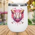 Women's Valentines Day Baseball Boys Ice Cream Drip Heart Youth Kids Wine Tumbler Women's Valentines Day Baseball Boys Ice Cream Drip Heart Youth Kids Wine Tumbler
