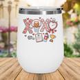 XOXO Physical Education Valentines Day Baseball Football Men Wine Tumbler