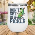 Youth Baseball Catcher Humor Don’t Get In A Pickle Wine Tumbler