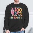 100th Day Of School Teacher Floral 100 Days In The Books Sweatshirt Gifts for Old Men