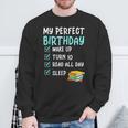 10th Perfect Birthday Reading 10 Years Old Book Lover Sweatshirt Gifts for Old Men