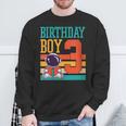 3 Year Old Birthday Boy Book Worm Reading Birthday Party Sweatshirt Gifts for Old Men