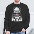 3rd Grade Back To School Panda Book Reader Teacher Heart Sweatshirt Gifts for Old Men