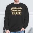Abibliophobia Book Lover Humor Reading Novelty Sweatshirt Gifts for Old Men