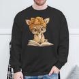 Adorable Fawn Reading Book Lover With Sweatshirt Gifts for Old Men Adorable Fawn Reading Book Lover With Sweatshirt Gifts for Old Men