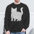 Adult Coloring Book CAT Mandala Flowers T-Shirt Sweatshirt Gifts for Old Men