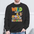 Animal Print For Boys Girls Kids Wild About Reading Books Sweatshirt Gifts for Old Men