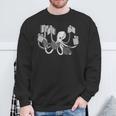 Animal Readers Armed With Knowledge Book Loving Octopus Librarian Art Sweatshirt Gifts for Old Men