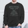 Antisocial Book Club Less Talk More Reading Sweatshirt Gifts for Old Men