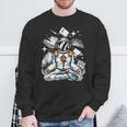 Astronaut Reader Books Lover Book Reading Nerd Literature Sweatshirt Gifts for Old Men