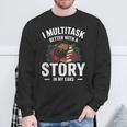 Audiobook Enthusiasts Headphones Flowers Book Club Bookworm Sweatshirt Gifts for Old Men Audiobook Enthusiasts Headphones Flowers Book Club Bookworm Sweatshirt Gifts for Old Men