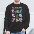 Axolotl Kawaii Readsolotl Of The World Axolotls Read Book Sweatshirt Gifts for Old Men