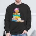 Axolotl Reading Book Bookworm Book Lover Girls Boys Sweatshirt Gifts for Old Men