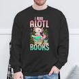 Axolotl Shirts For Girls Book Lover Cute I Read Alotl Books Sweatshirt Gifts for Old Men