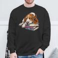Basset Hound Books Dog Breed Graphic Sweatshirt Gifts for Old Men