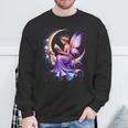 Beautiful Book Fairy Reading Crescent Moon Gothic Bookish Sweatshirt Gifts for Old Men