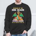 Beware Of The Book Dragon Mythical Creatures Sweatshirt Gifts for Old Men